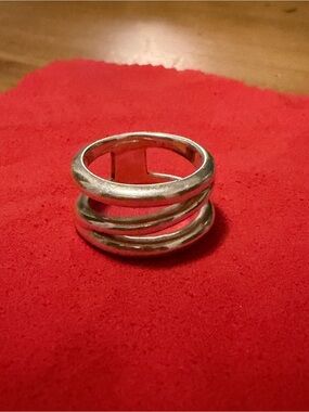 Tiffany & Co. Sterling Silver Triple-Band Open Ring - Silver - Size 7/7.5